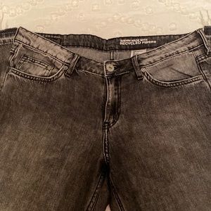 Women Black/Gray Distressed Jeans